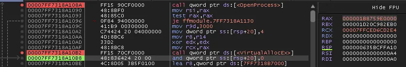 Address of payload